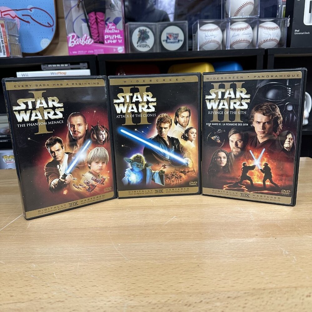 Star Wars Prequel Trilogy Episode 1-3, 6-DVD Complete Widescreen Set 1 2 3